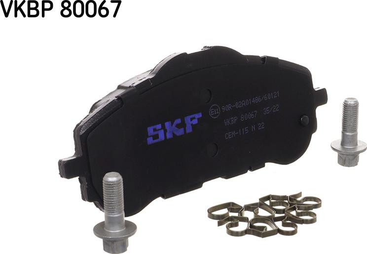 SKF VKBP 80067 - Тормозные колодки, дисковые, комплект autosila-amz.com