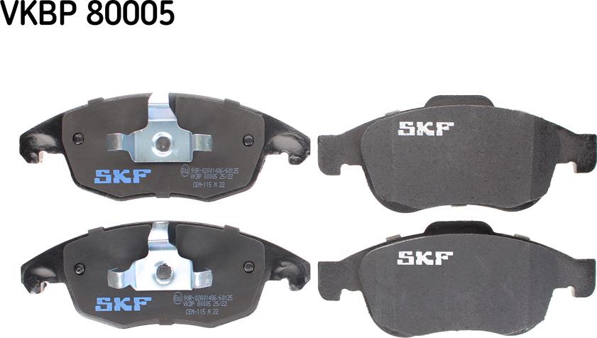 SKF VKBP 80005 - Тормозные колодки, дисковые, комплект autosila-amz.com