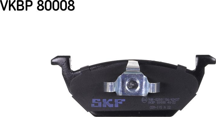 SKF VKBP 80008 - Тормозные колодки, дисковые, комплект autosila-amz.com