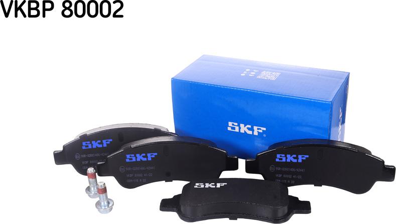 SKF VKBP 80002 - Тормозные колодки, дисковые, комплект autosila-amz.com