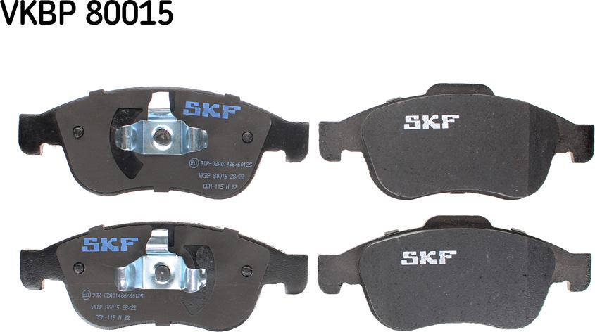 SKF VKBP 80015 - Тормозные колодки, дисковые, комплект autosila-amz.com
