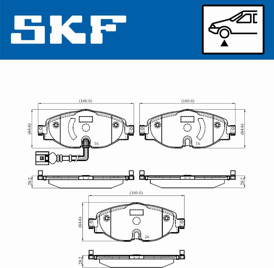 SKF VKBP 80018 E - Тормозные колодки, дисковые, комплект autosila-amz.com