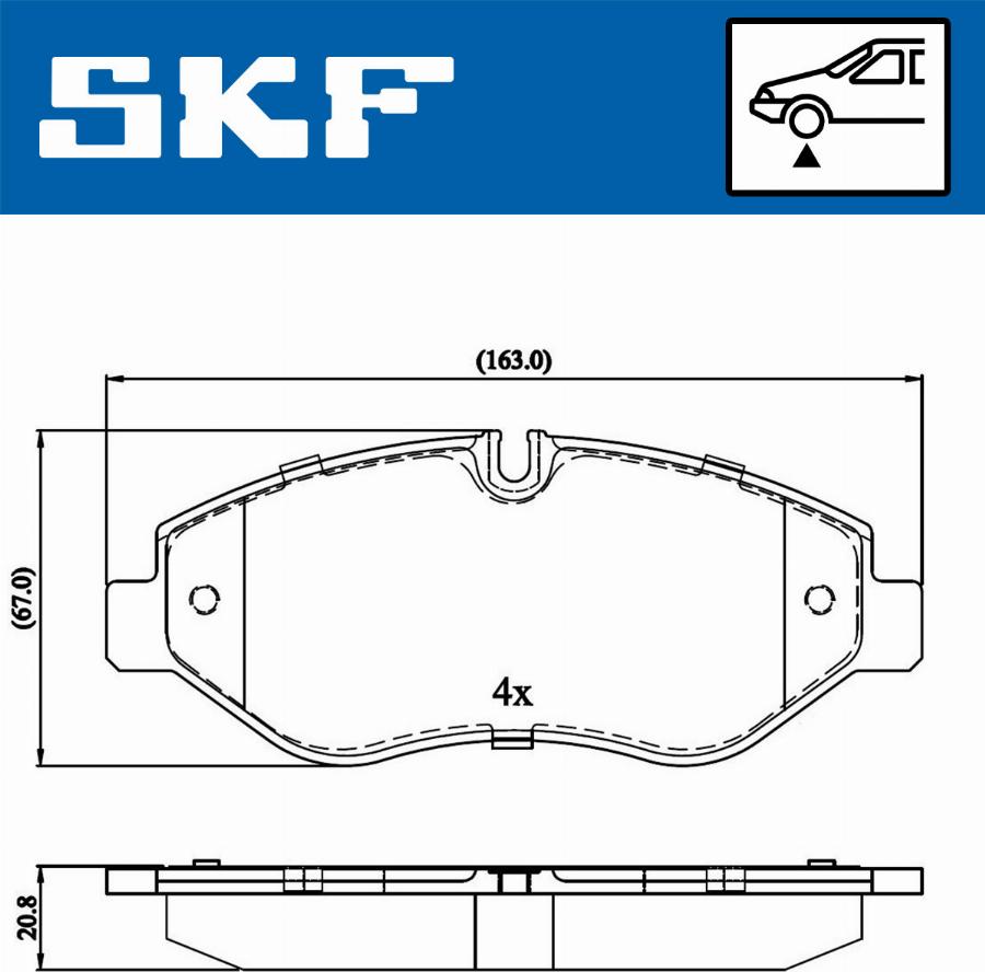 SKF VKBP 80089 - Тормозные колодки, дисковые, комплект autosila-amz.com