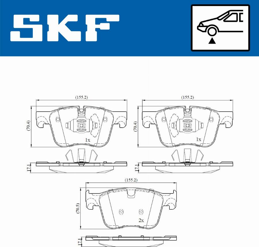 SKF VKBP 80085 - Тормозные колодки, дисковые, комплект autosila-amz.com