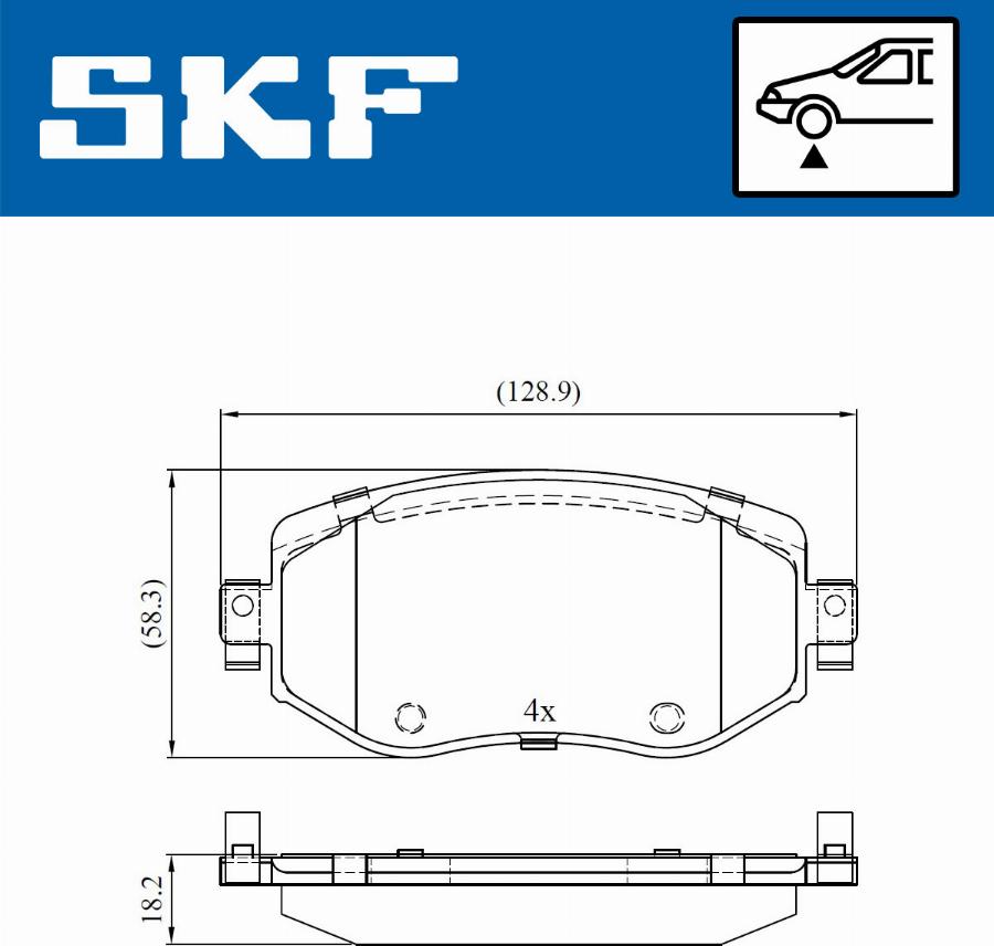 SKF VKBP 80083 - Тормозные колодки, дисковые, комплект autosila-amz.com