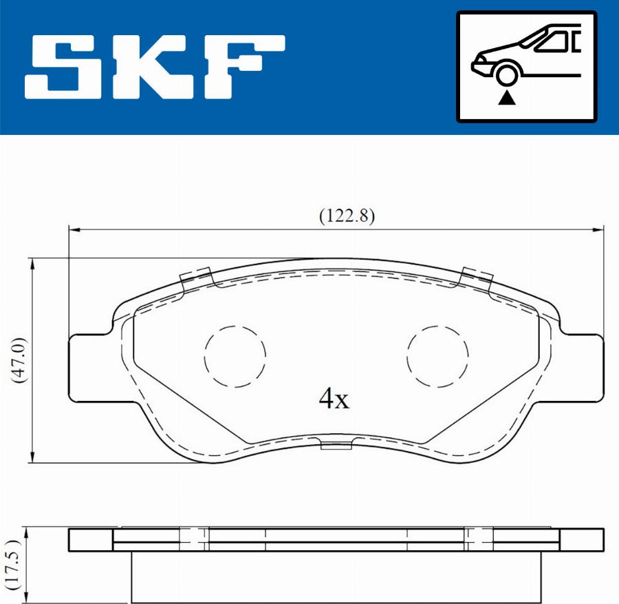 SKF VKBP 80037 - Тормозные колодки, дисковые, комплект autosila-amz.com