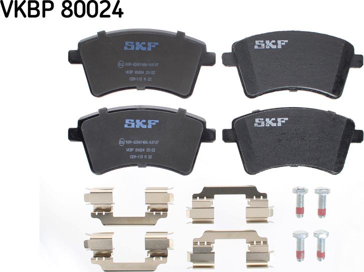 SKF VKBP 80024 - Тормозные колодки, дисковые, комплект autosila-amz.com