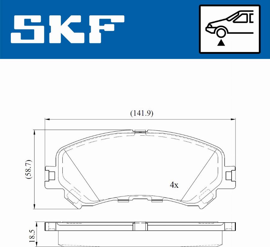 SKF VKBP 80076 - Тормозные колодки, дисковые, комплект autosila-amz.com