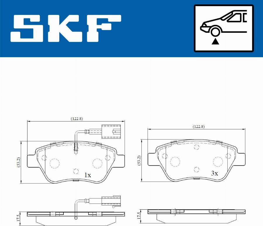 SKF VKBP 80145 E - Тормозные колодки, дисковые, комплект autosila-amz.com
