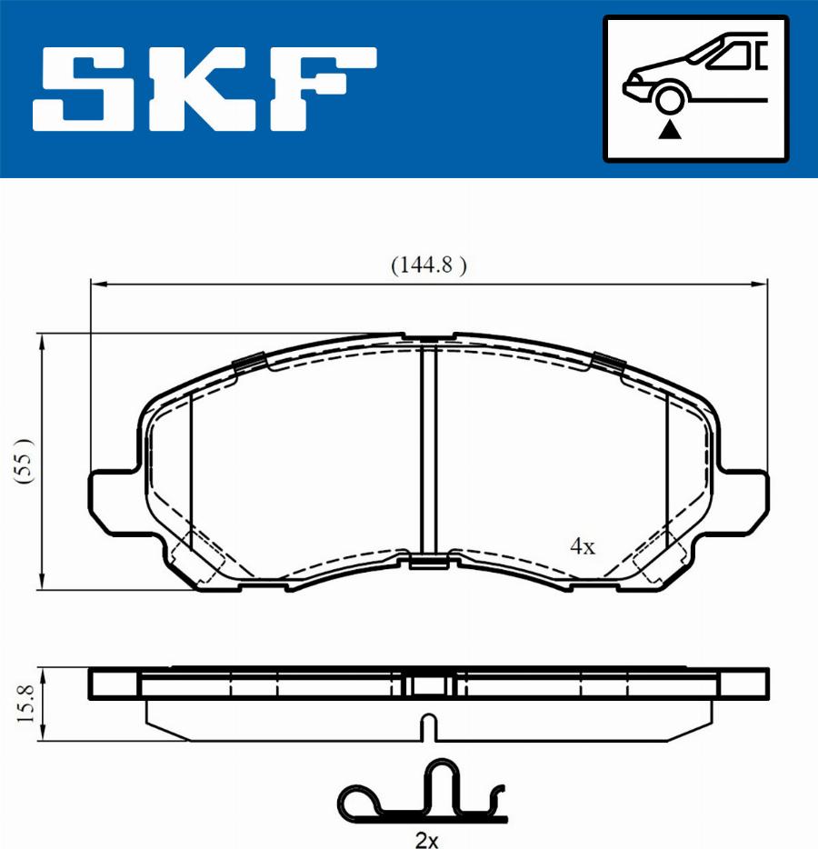 SKF VKBP 80169 A - Тормозные колодки, дисковые, комплект autosila-amz.com