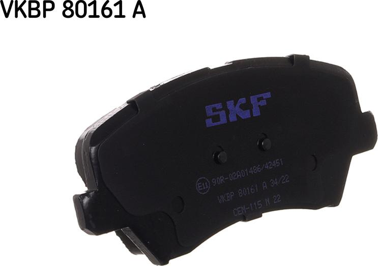 SKF VKBP 80161 A - Тормозные колодки, дисковые, комплект autosila-amz.com
