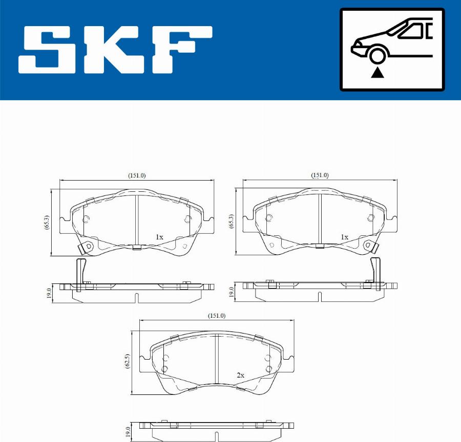 SKF VKBP 80167 A - Тормозные колодки, дисковые, комплект autosila-amz.com