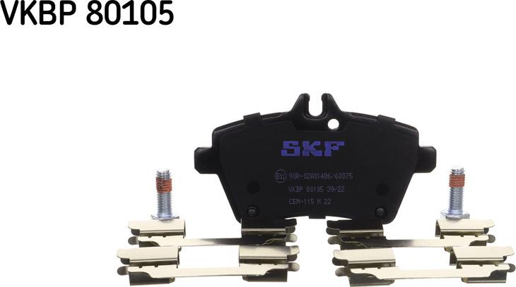 SKF VKBP 80105 - Тормозные колодки, дисковые, комплект autosila-amz.com