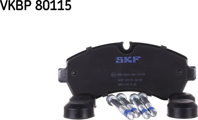 SKF VKBP 80115 - Тормозные колодки, дисковые, комплект autosila-amz.com