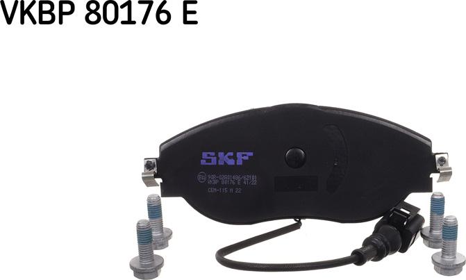 SKF VKBP 80176 E - Тормозные колодки, дисковые, комплект autosila-amz.com