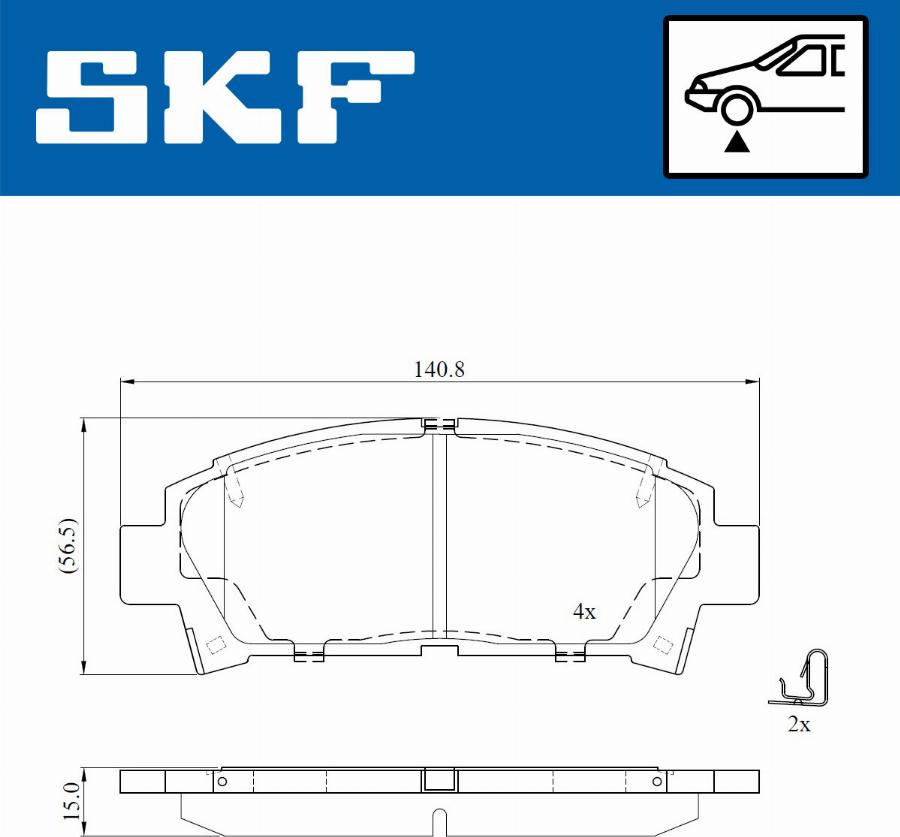 SKF VKBP 80891 A - Тормозные колодки, дисковые, комплект autosila-amz.com