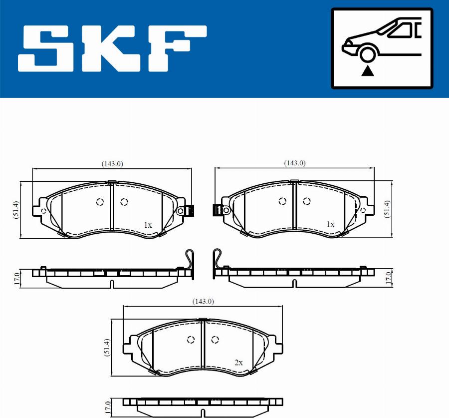 SKF VKBP 80865 A - Тормозные колодки, дисковые, комплект autosila-amz.com