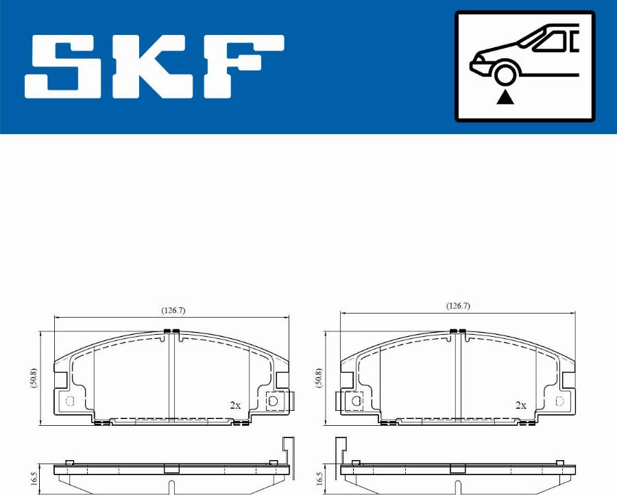 SKF VKBP 80862 A - Тормозные колодки, дисковые, комплект autosila-amz.com