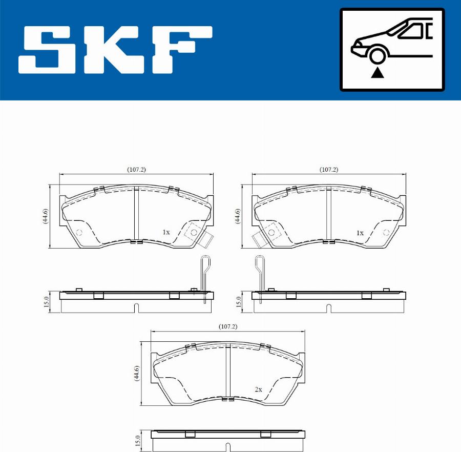 SKF VKBP 80882 A - Тормозные колодки, дисковые, комплект autosila-amz.com