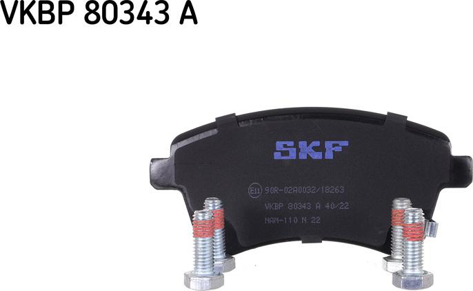 SKF VKBP 80343 A - Тормозные колодки, дисковые, комплект autosila-amz.com
