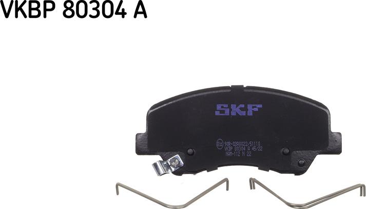 SKF VKBP 80304 A - Тормозные колодки, дисковые, комплект autosila-amz.com