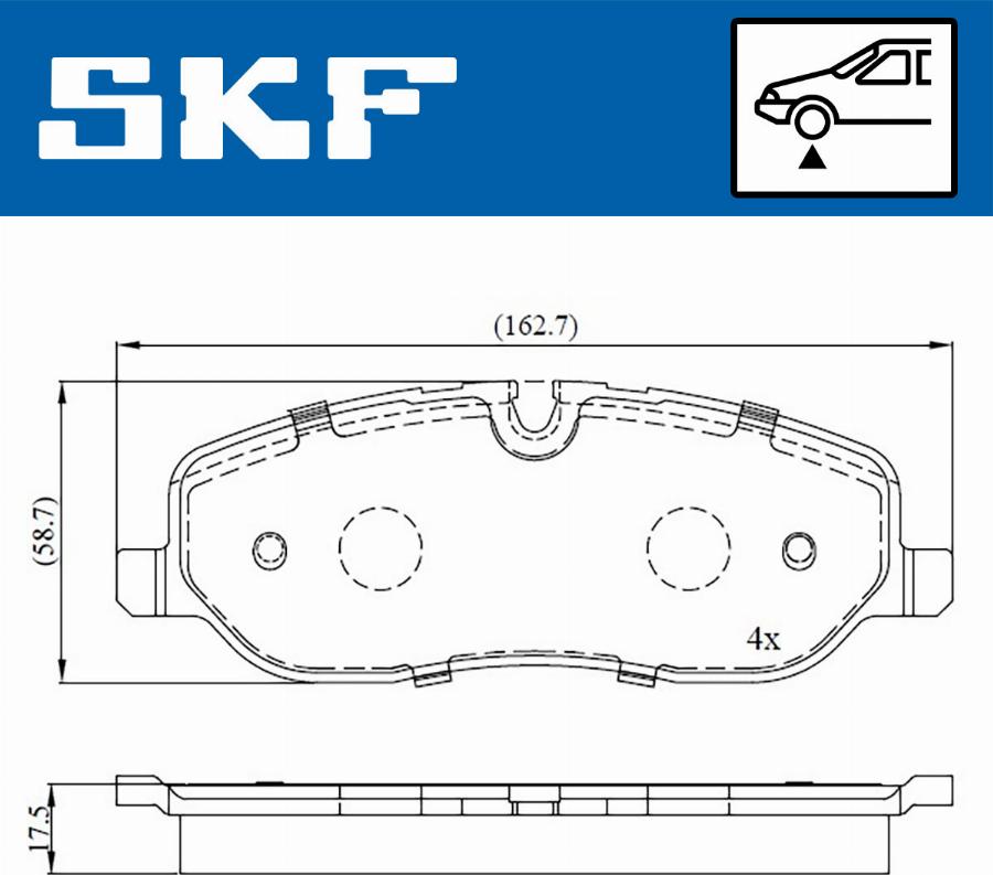 SKF VKBP 80306 - Тормозные колодки, дисковые, комплект autosila-amz.com