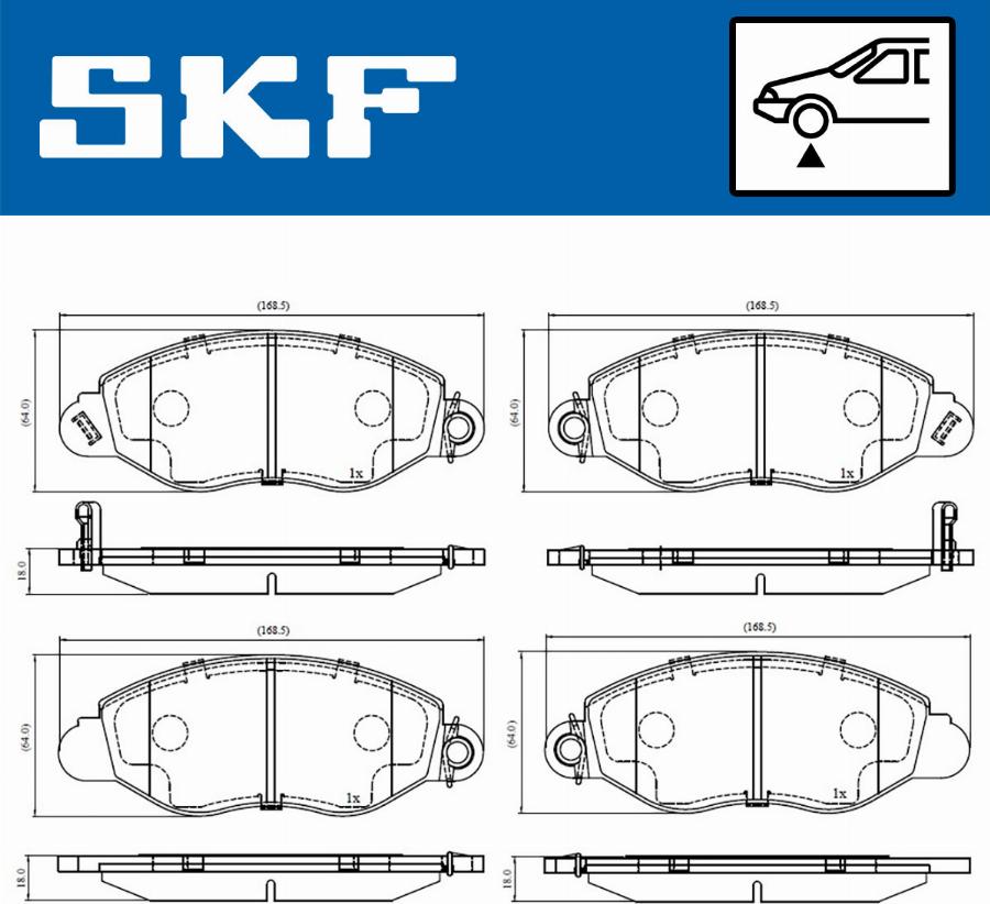 SKF VKBP 80300 A - Тормозные колодки, дисковые, комплект autosila-amz.com