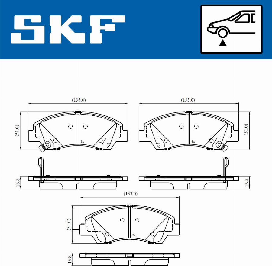 SKF VKBP 80386 A - Тормозные колодки, дисковые, комплект autosila-amz.com