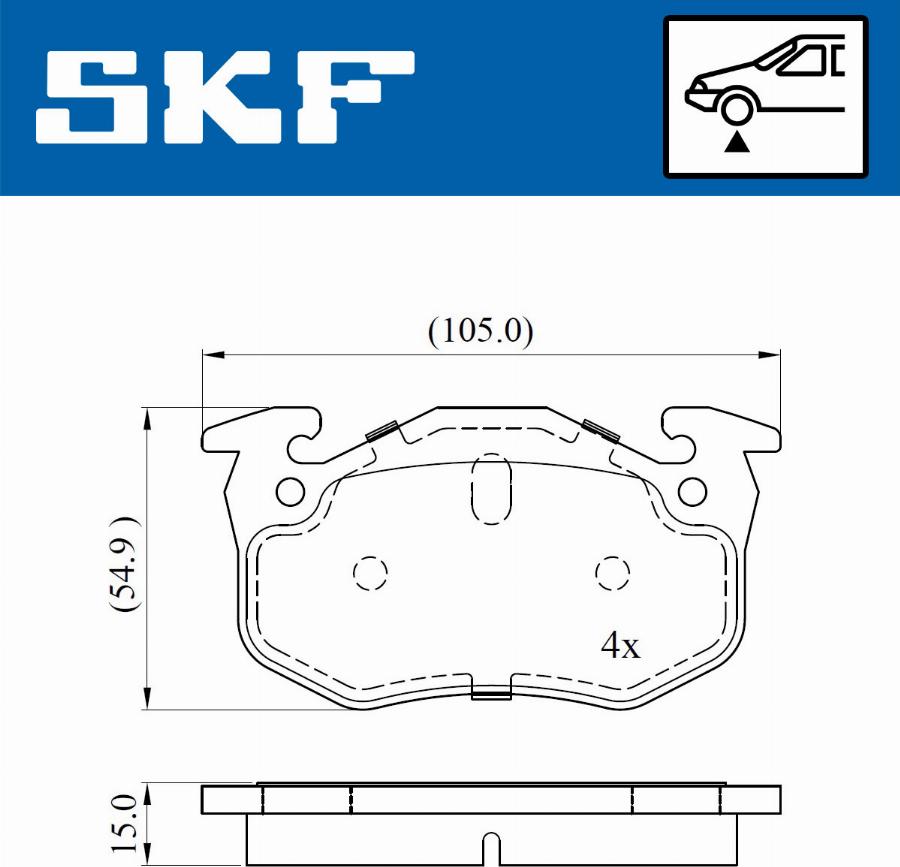 SKF VKBP 80387 E - Тормозные колодки, дисковые, комплект autosila-amz.com
