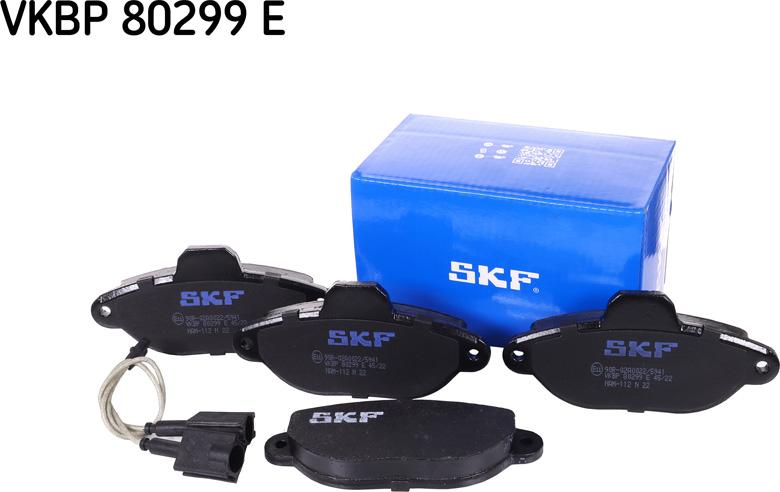 SKF VKBP 80299 E - Тормозные колодки, дисковые, комплект autosila-amz.com