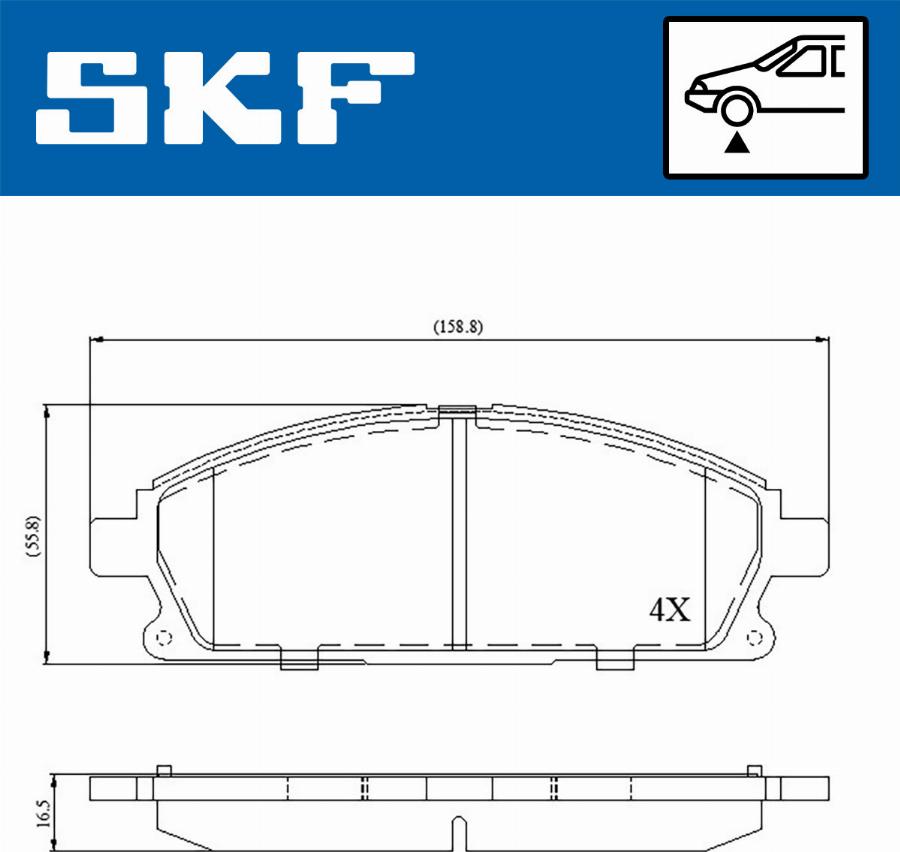 SKF VKBP 80296 - Тормозные колодки, дисковые, комплект autosila-amz.com