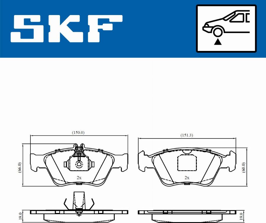 SKF VKBP 80243 - Тормозные колодки, дисковые, комплект autosila-amz.com