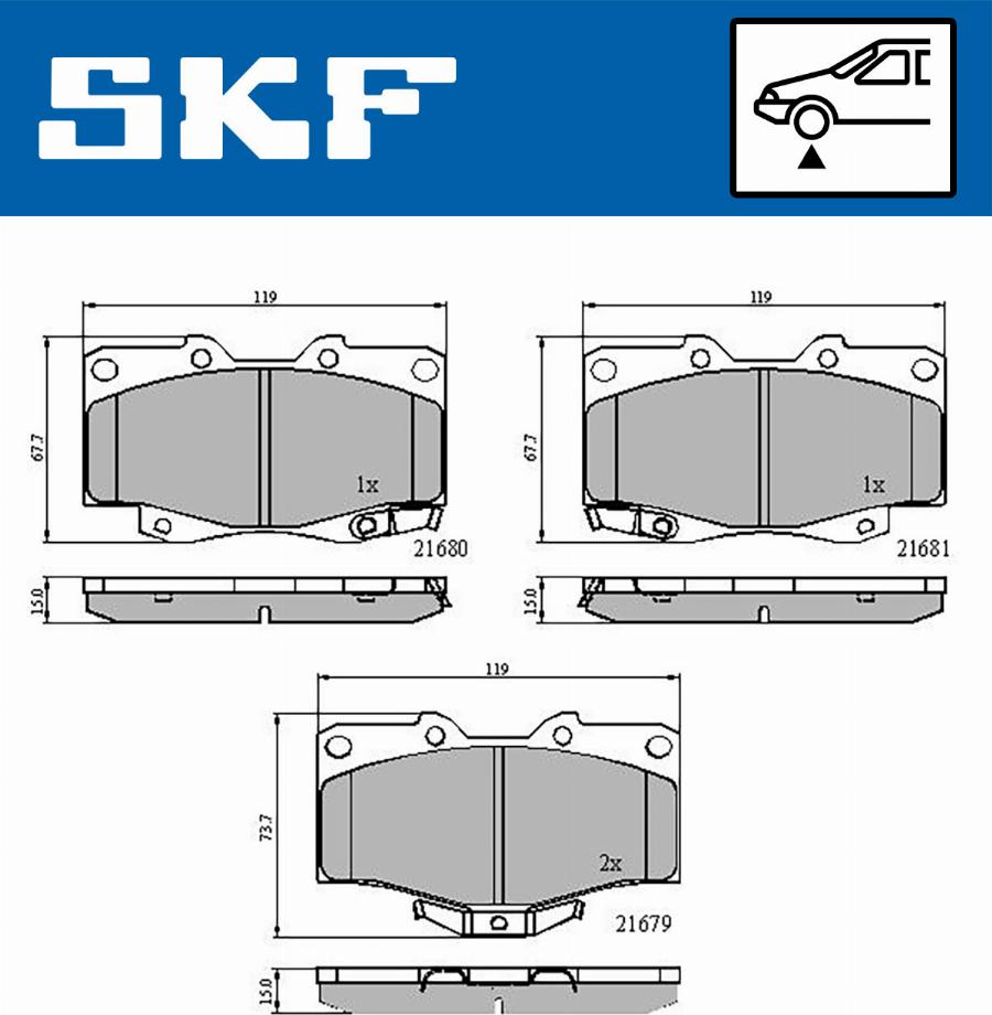 SKF VKBP 80247 A - Тормозные колодки, дисковые, комплект autosila-amz.com