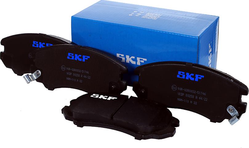 SKF VKBP 80258 A - Тормозные колодки, дисковые, комплект autosila-amz.com