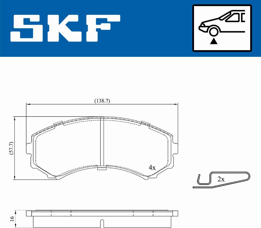 SKF VKBP 80252 A - Тормозные колодки, дисковые, комплект autosila-amz.com