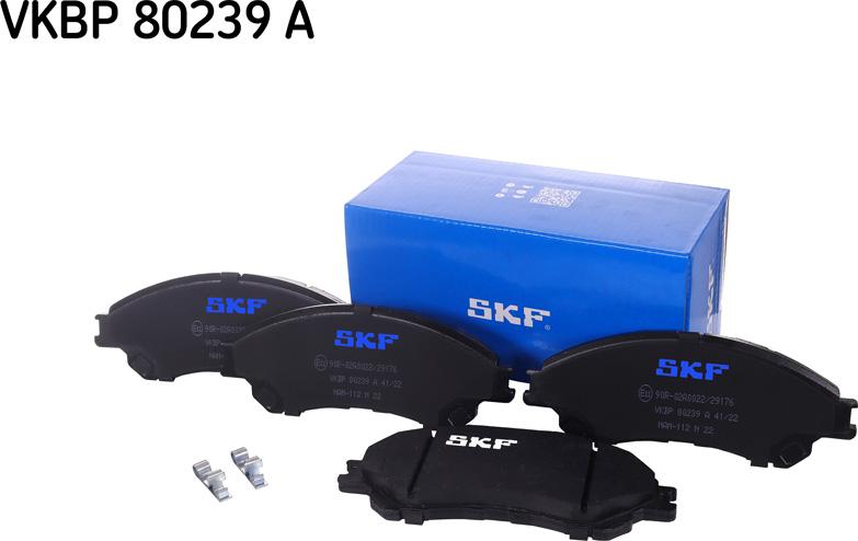 SKF VKBP 80239 A - Тормозные колодки, дисковые, комплект autosila-amz.com