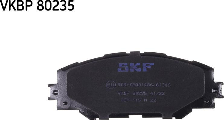 SKF VKBP 80235 - Тормозные колодки, дисковые, комплект autosila-amz.com