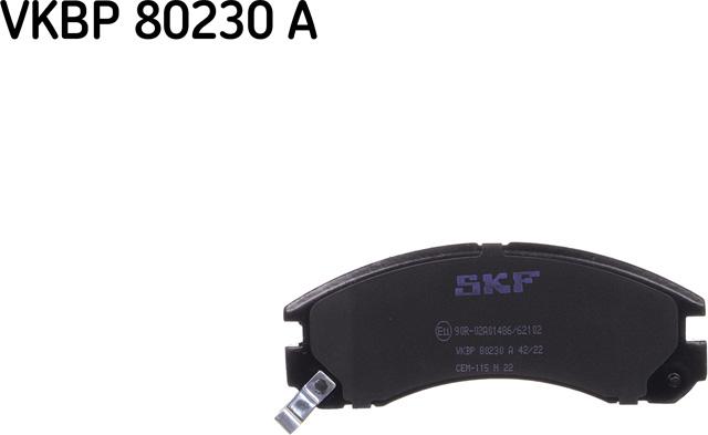 SKF VKBP 80230 A - Тормозные колодки, дисковые, комплект autosila-amz.com