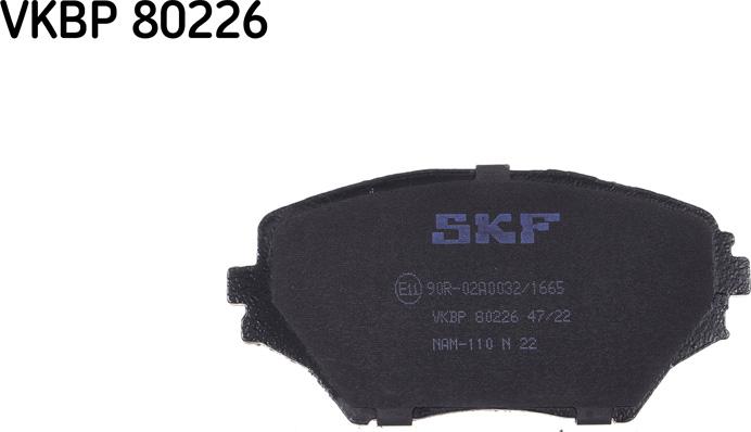 SKF VKBP 80226 - Тормозные колодки, дисковые, комплект autosila-amz.com