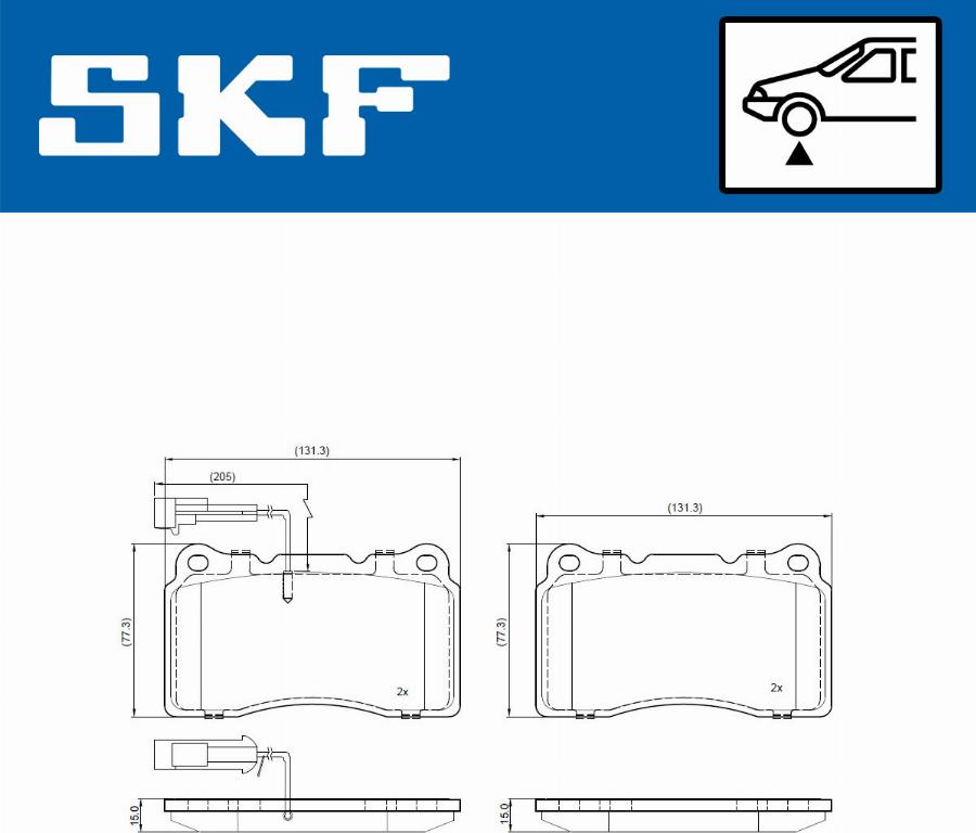 SKF VKBP 80748 E - Тормозные колодки, дисковые, комплект autosila-amz.com