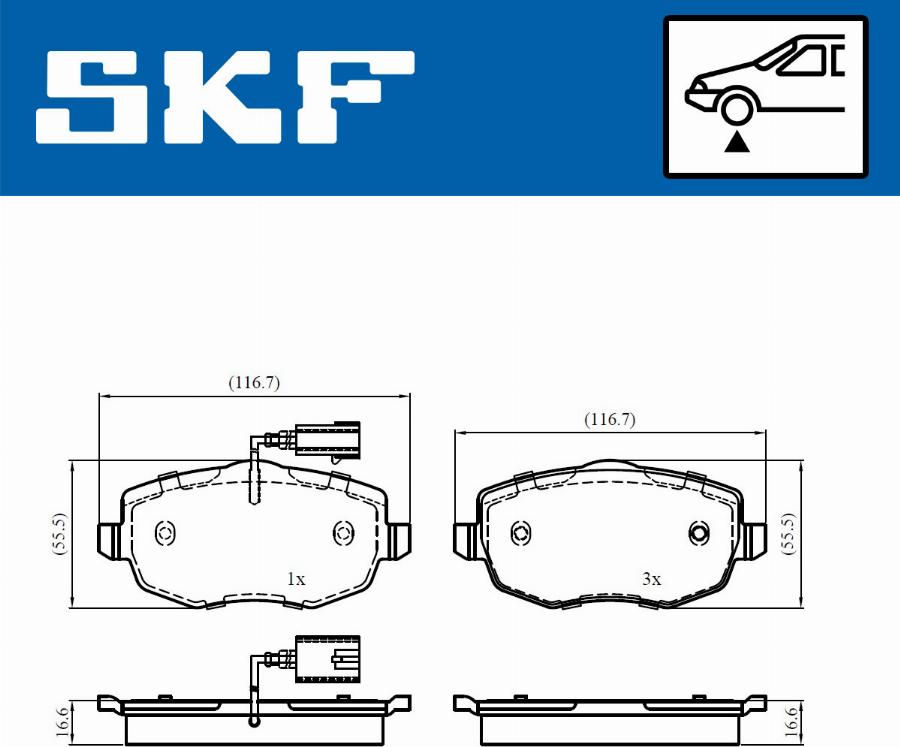 SKF VKBP 80756 E - Тормозные колодки, дисковые, комплект autosila-amz.com