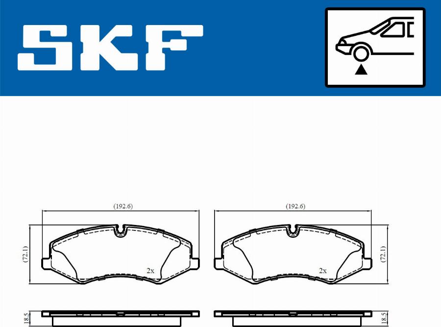 SKF VKBP 80703 - Тормозные колодки, дисковые, комплект autosila-amz.com