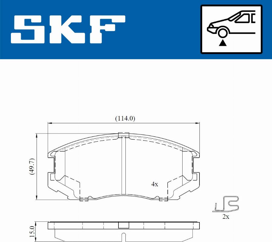 SKF VKBP 80715 A - Тормозные колодки, дисковые, комплект autosila-amz.com
