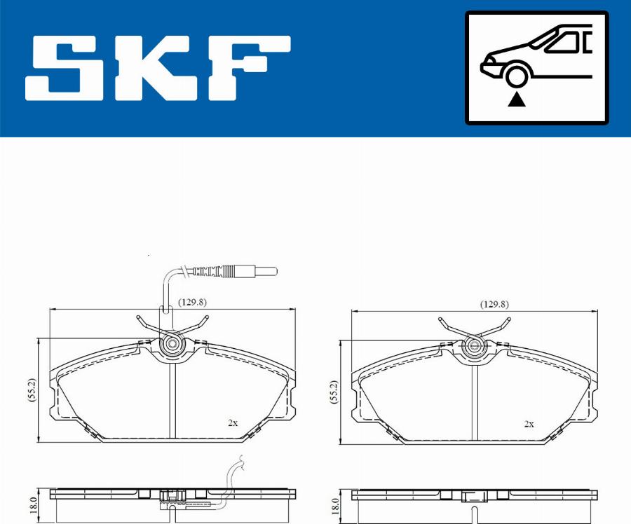 SKF VKBP 80779 E - Тормозные колодки, дисковые, комплект autosila-amz.com