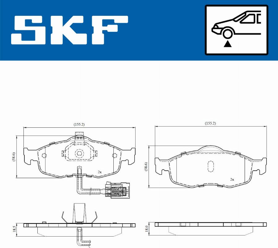 SKF VKBP 80778 E - Тормозные колодки, дисковые, комплект autosila-amz.com