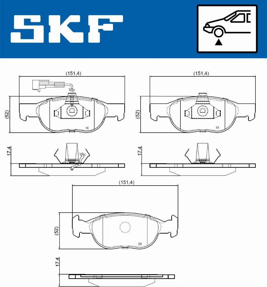 SKF VKBP 80777 E - Тормозные колодки, дисковые, комплект autosila-amz.com