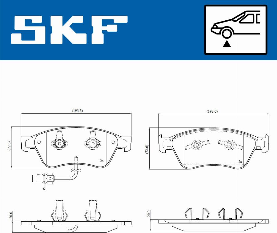 SKF VKBP 81045 E - Тормозные колодки, дисковые, комплект autosila-amz.com