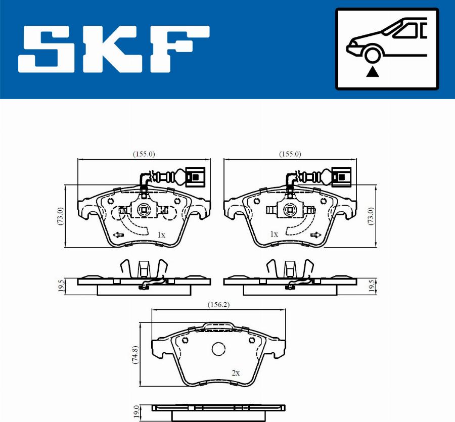 SKF VKBP 81040 E - Тормозные колодки, дисковые, комплект autosila-amz.com