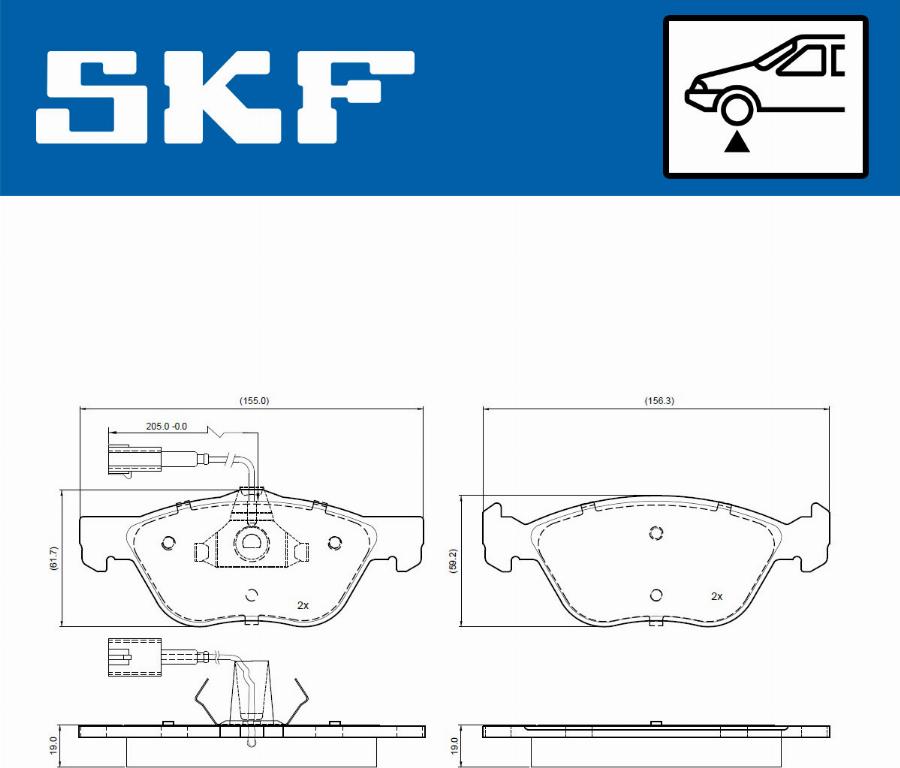 SKF VKBP 81050 E - Тормозные колодки, дисковые, комплект autosila-amz.com