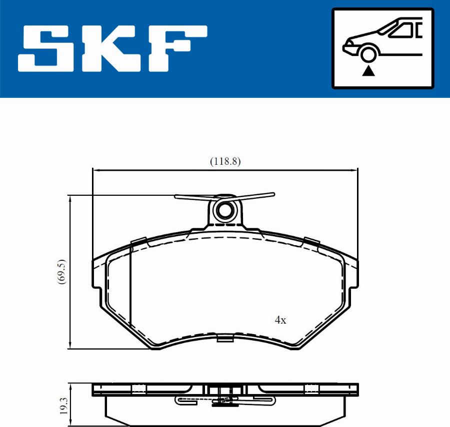 SKF VKBP 81011 - Тормозные колодки, дисковые, комплект autosila-amz.com